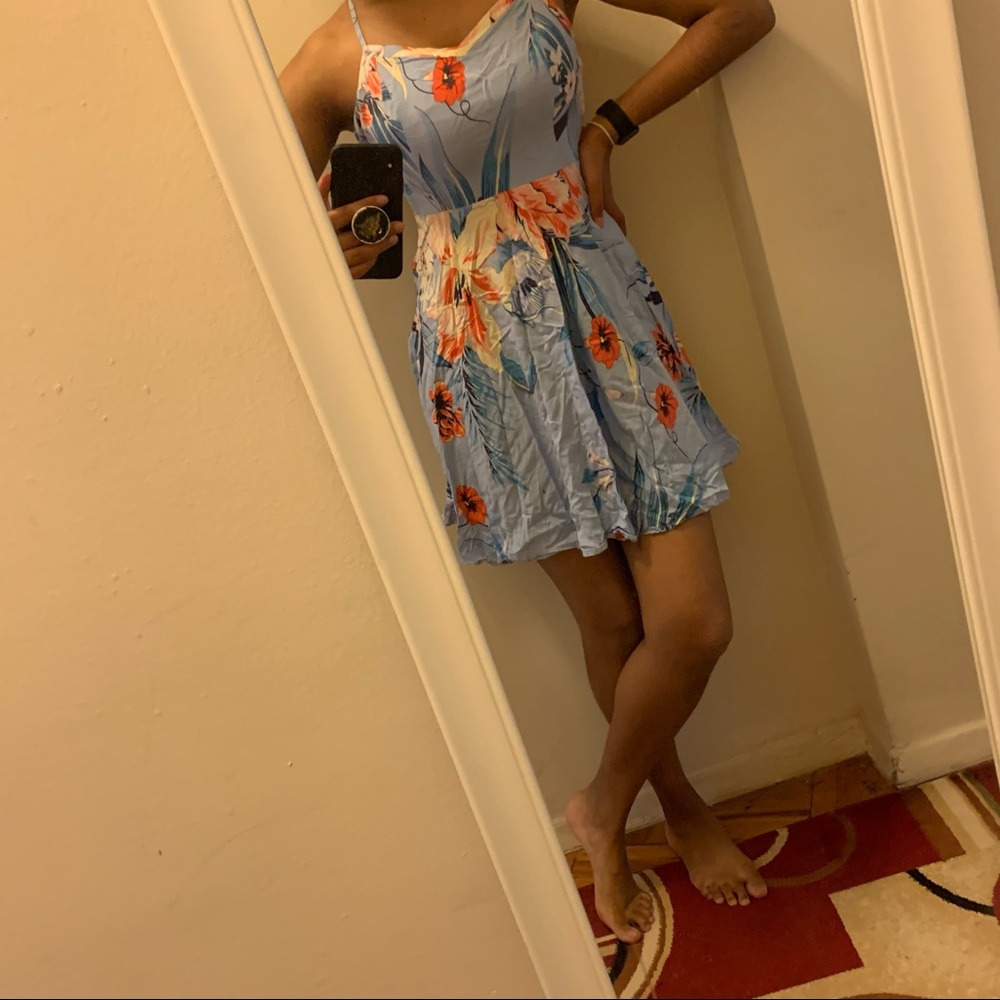 Floral fit and flare sweetheart dress